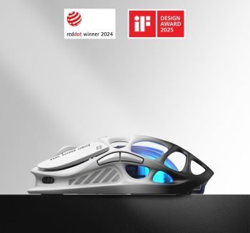 GravaStar Mercury M1 Pro Gaming Mouse, Lightweight Magnesium Alloy, 26,000 DPI, PAW3395DM Sensor, 5 Programmable Buttons, Support Wired/2.4GHz/BT, Up to 200 Hours Battery Life (Gradient Black)