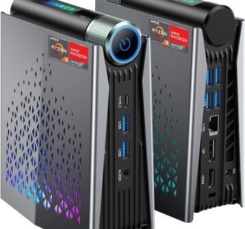 ACEMAGICIAN S3A Mini Gaming PC, Ryzen 9 6900HX, 16GB DDR5 512GB NVMe SSD, Mini Computers with AMD Radeon Graphics RGB Lights | WiFi6 | BT5.2 | Dual Fan | 3 Modes Mini Desktop | Up to 4.9Ghz