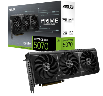 ASUS The SFF-Ready Prime GeForce RTX™ 5070 12GB GDDR7 Graphics Card (PCIe® 5.0, 12GB GDDR7, HDMI®/DP 2.1, 2.5-Slot, Axial-tech Fans, Dual BIOS)