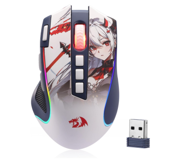 Core Printed Redragon M612AK PRO RGB Gaming Mouse, 8000 DPI Wired/Wireless Optical Mouse with 9 Programmable Buttons